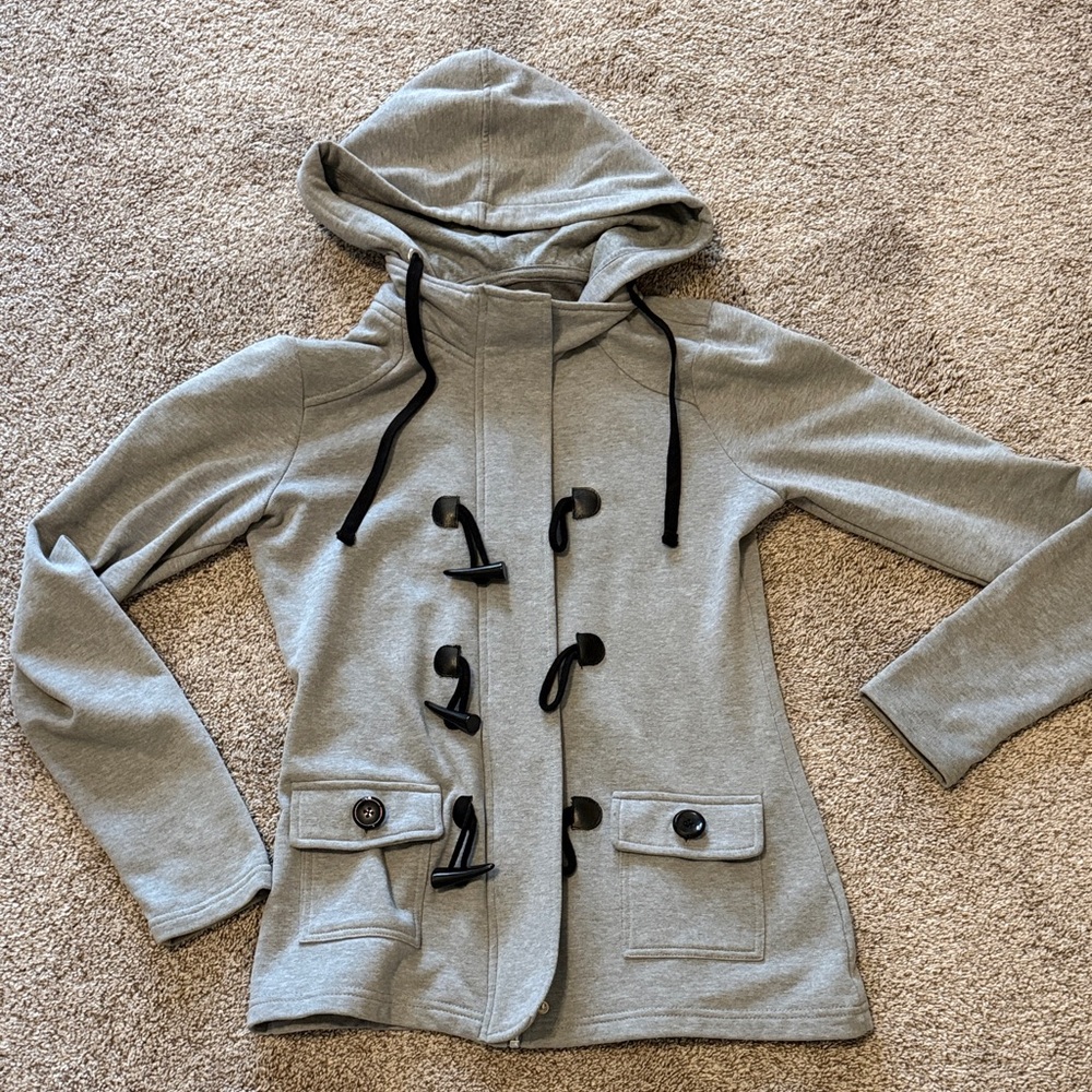 Guess Gray Utility Jacket with Black Accents